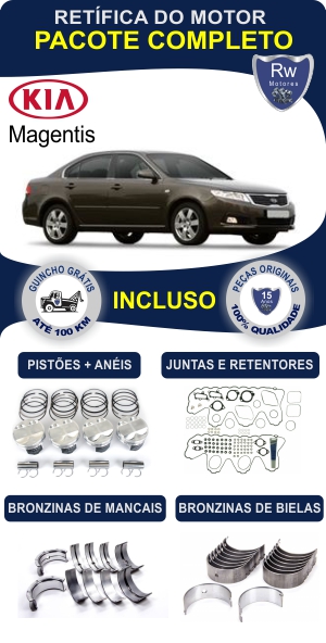Retífica de motor Kia Magentis peças originais pacote completo Rw motores
